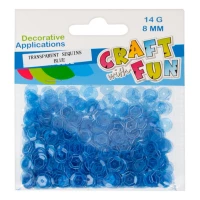 2. Craft With Fun Ozdoba Dekoracyjna Cekiny Transparentne Niebieskie 439327