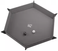3. Gamegenic: Magnetic Dice Tray - Hexagonal - Sześciokątna Mata do Kości - Black/Gray