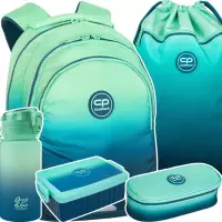 1. CoolPack Zestaw Szkolny Blue Lagoon 5el. Plecak Jerry F029690 + Piórnik F062690 + Worek F070690
