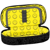 2. BeUniq Piórnik Tuba Usztywniona Smiley Czarny SM23LE-013