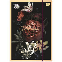 1. Interdruk Teczka z Gumką A4 Satin Gold Blossom Kwiaty 292919
