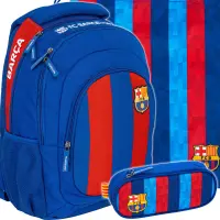 1. Astra Zestaw Szkolny 3el. FC Barcelona Plecak AB330 502024133 + Worek 507023033 + Piórnik 503023041