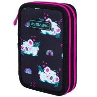 5. AstraBag Piórnik AC21 Dwukomorowy z Wyposażeniem Sleepy Koala 503024009