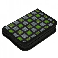 4. Starpak Piórnik Dwuklapkowy Bez Wyposażenia Pixel Zielony 527208