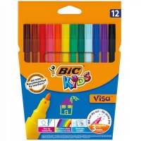 3. Bic Kids Flamastry Spieralne Visa 12 Sztuk 002758