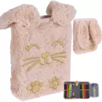 5. AstraBag Piórnik AC11 Pojedynczy Jednoklapkowy z Wyposażeniem FLUFFY BUNNY 503024082