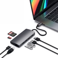 2. Satechi Aluminium Adapter V2 - Aluminiowy Adapter do Urządzeń Mobilnych USB-C Space Gray
