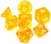 1. Komplet kości REBEL RPG - Kryształowe - Żółte