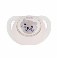 2. Nuk Smoczek Uspokajający Silikonowy 0-6m Star Day&Night Biały/Różowy 2szt 541436