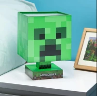 2. Lampa Minecraft Creeper z ładowarką USB 26 cm