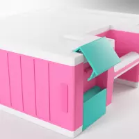8. Gamegenic: Game Castle - Walizka z Pudełkami - Pink/White/Teal