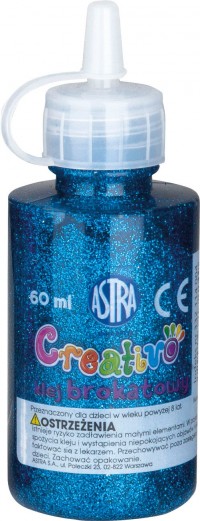 2. Astra Creativo Klej Brokatowy 60 ml 332114004 Niebieski