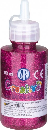 2. Astra Creativo Klej Brokatowy 60 ml 332114004 Różowy