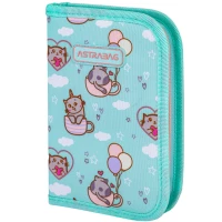 1. AstraBag Piórnik AC1 Pojedynczy Dwuklapkowy bez Wyposażenia Kitty's World 503024001