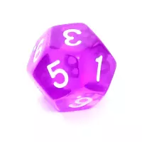 3. Komplet kości REBEL RPG - Kryształowe - Fioletowe