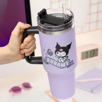 6. Kubek Podróżny ze Słomką Kuromi - 900 ml
