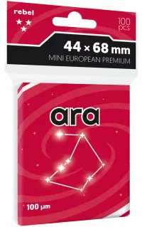 1. Rebel Koszulki na Karty Premium Ara "Mini European Premium" - 44x68 mm - 100 sztuk