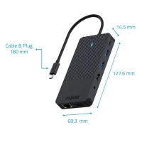 4. Rapoo HUB MULTIPORT UCM-2006 USB-C 12w1