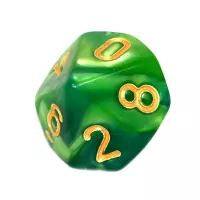 5. Komplet kości REBEL RPG - Dwukolorowe - Miętowo-zielone