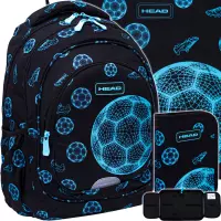 1. Head Zestaw Szkolny Football Fan 3el. Plecak 502025037 + Worek 507025017 + Piórnik 503025041