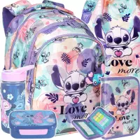 1. CoolPack Jerry Zestaw Szkolny Stitch 5el Plecak Pastel F029885 + Worek F054885 + Piórnik F076885