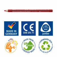 5. Staedtler Noris Kredki Ołówkowe Trójkątne Jumbo 12 kolorów 091630