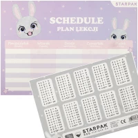 1. Starpak Plan Lekcji z Tabliczką Mnożenia A5 Rabbit 536146