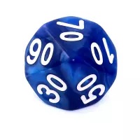 6. Komplet kości REBEL RPG - Perłowe - Ciemnoniebieskie