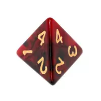 6. Komplet kości REBEL RPG - Dwukolorowe - Karminowo-czarne