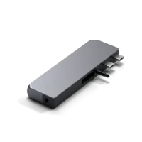 2. Satechi Pro Hub mini - Aluminiowy Hub z Podwójnym USB-C do MacBook Space Gray