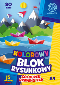 1. Astra Blok Kolorowy A4 15 Arkuszy 80g 106021004 Mix