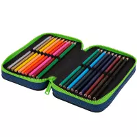 2. CoolPack Jumper 3 Piórnik Trzykomorowy Z Wyposażeniem Monster Team F067824