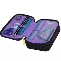 3. CoolPack Jumper 3 Piórnik Trzykomorowy z Wyposażeniem Stitch Black F067886