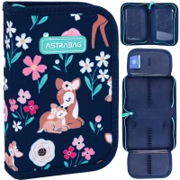6. AstraBag Piórnik AC1 Pojedynczy Dwuklapkowy bez Wyposażenia Baby Deer 503024048