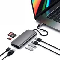 2. Satechi TYPE-C Multi-Port Adapter 4K Ethernet - aluminiowy adapter do urządzeń moblinych USB-C Space Gray