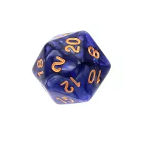 4. Komplet kości REBEL RPG - Dwukolorowe - Fioletowo-srebrne