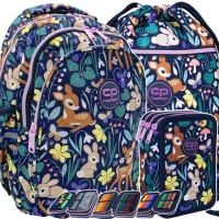1. CoolPack Zestaw Szkolny Oh My Deer 3el. Plecak Jerry F029664 + Worek F070664 + Piórnik F067664