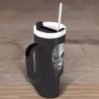 7. Kubek Podróżny ze Słomką Harry Potter Czarna Magia - 1180 ml