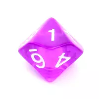 9. Komplet kości REBEL RPG - Kryształowe - Fioletowe