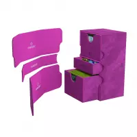 5. Gamegenic: Stronghold 200+ XL Convertible - Ekskluzywne Pudełko na Karty - Purple