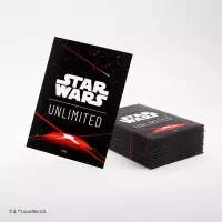 4. Gamegenic: Star Wars Unlimited - Double Sleeving Pack - Koszulki na Karty - Space Red