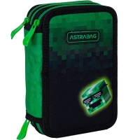 3. AstraBag Piórnik Trzykomorowy z Wyposażeniem AC31 Pixel Hero 503024057