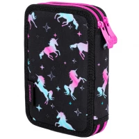 3. AstraBag Piórnik AC21 Dwukomorowy z Wyposażeniem Unicorn Squad 503024051