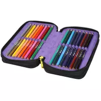 4. CoolPack Jumper 3 Piórnik Trzykomorowy z Wyposażeniem Stitch Black F067886