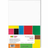 2. Happy Color Filc Dekoracyjny Mix 20x30 1,5mm 10 arkuszy 013539