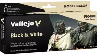 1. Vallejo: 70.151 - Model Color - Figure - Black & White (8 x 18 ml)
