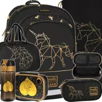 1. Starpak Zestaw 5el. Gold Unicorn Plecak 486094 + Worek 529469 + Piórnik 486101 + Torba 511375 + 558660 + 558652 + 558654