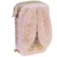 3. AstraBag Piórnik Trzykomorowy z Wyposażeniem AC31 FLUFFY BUNNY 503024083