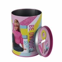 1. Skarbonka Metalowa Okrągła Barbie 536847  