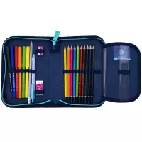 4. AstraBag Piórnik AC11 Pojedynczy Jednoklapkowy z Wyposażeniem Baby Bunny 503025008